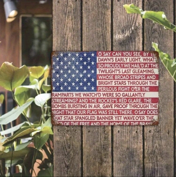 Star Spangled Banner American Flag Decorative Art - Picture 5 of 10